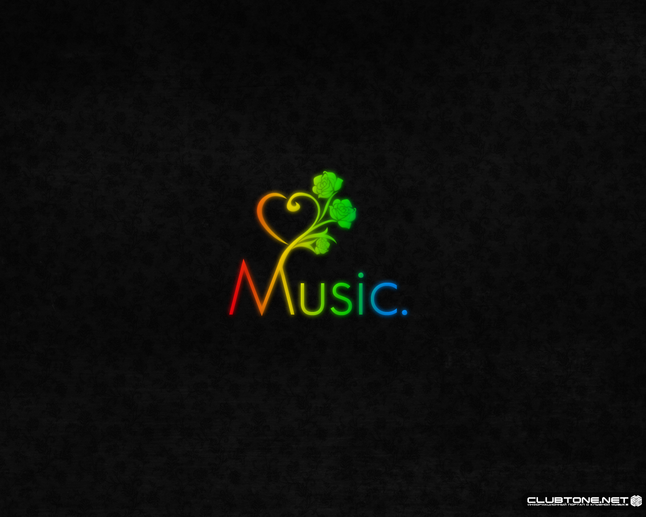 Music green heart  