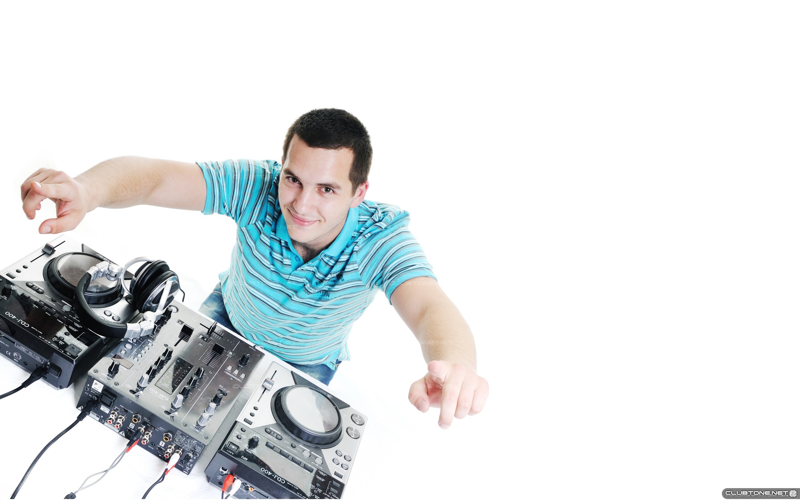 DJ on a white background  