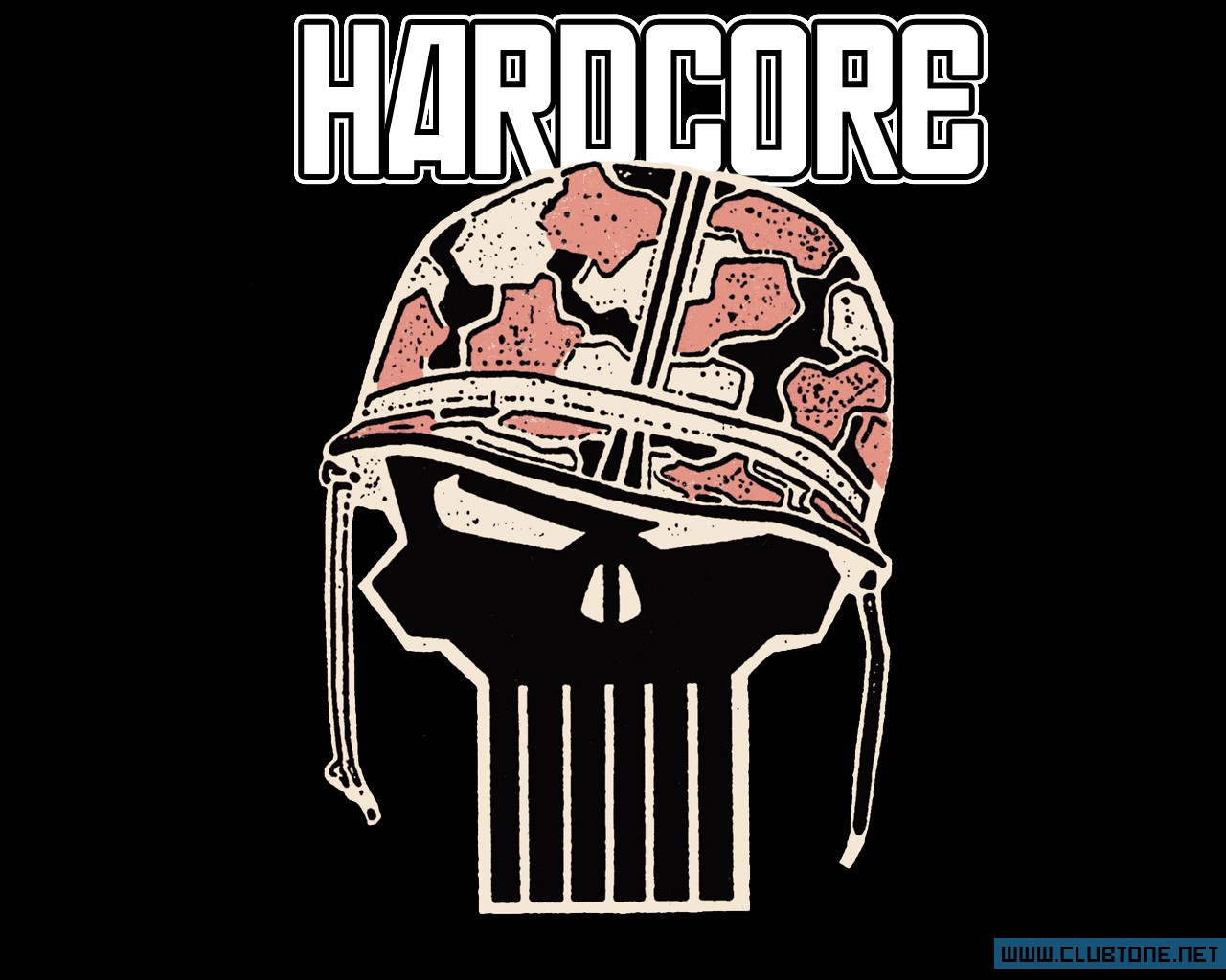 hard core, череп в каске  