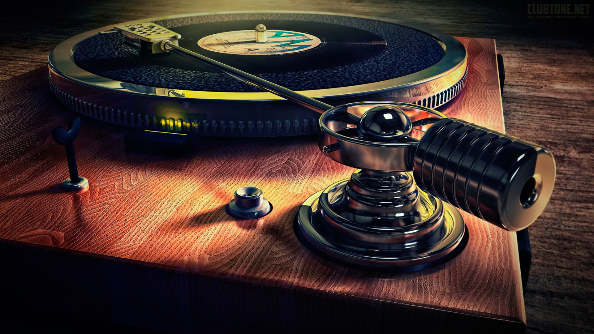 old style 3d record deck  