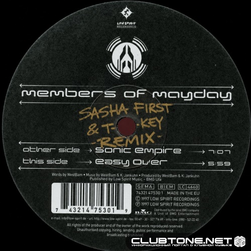 Members Of Mayday - Sonic Empire (Sasha First & T-Key Remix)